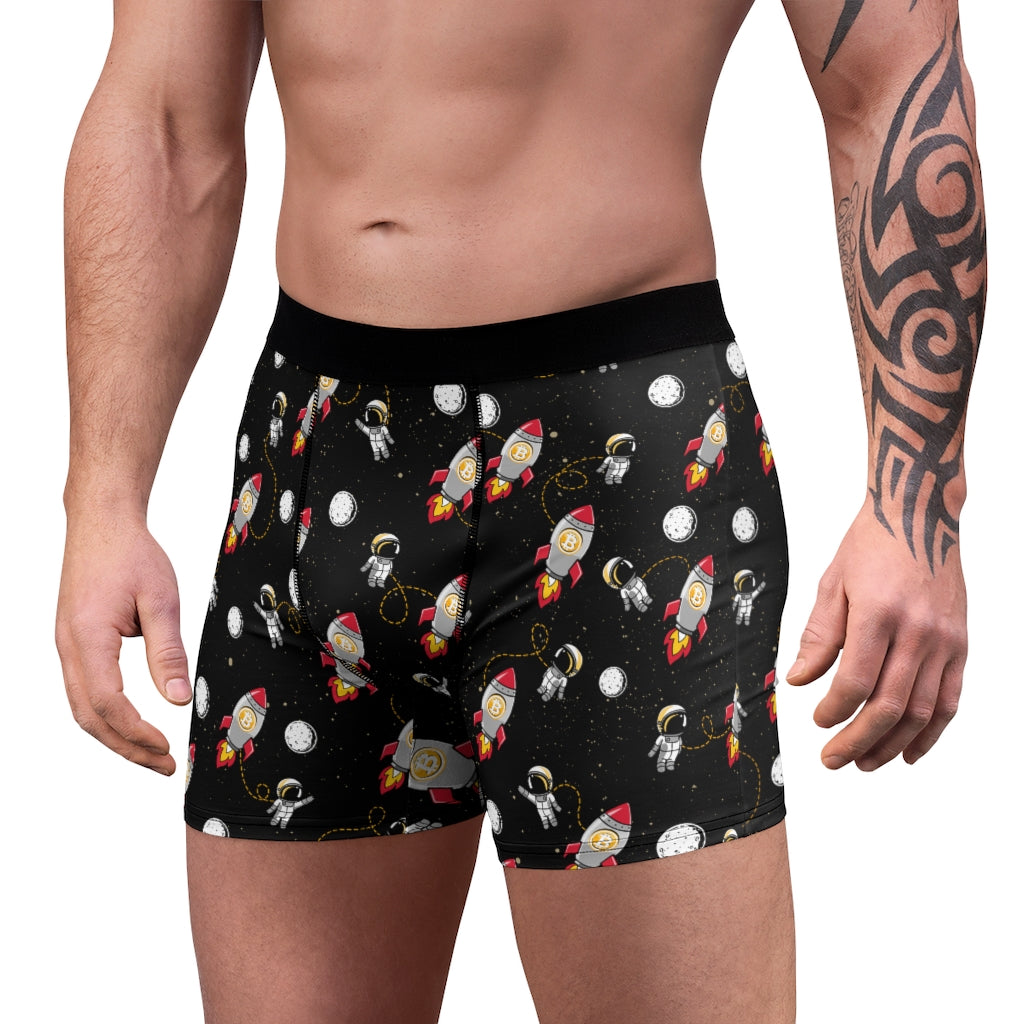 Bitcoin Rocket Launch Men's Boxer Briefs