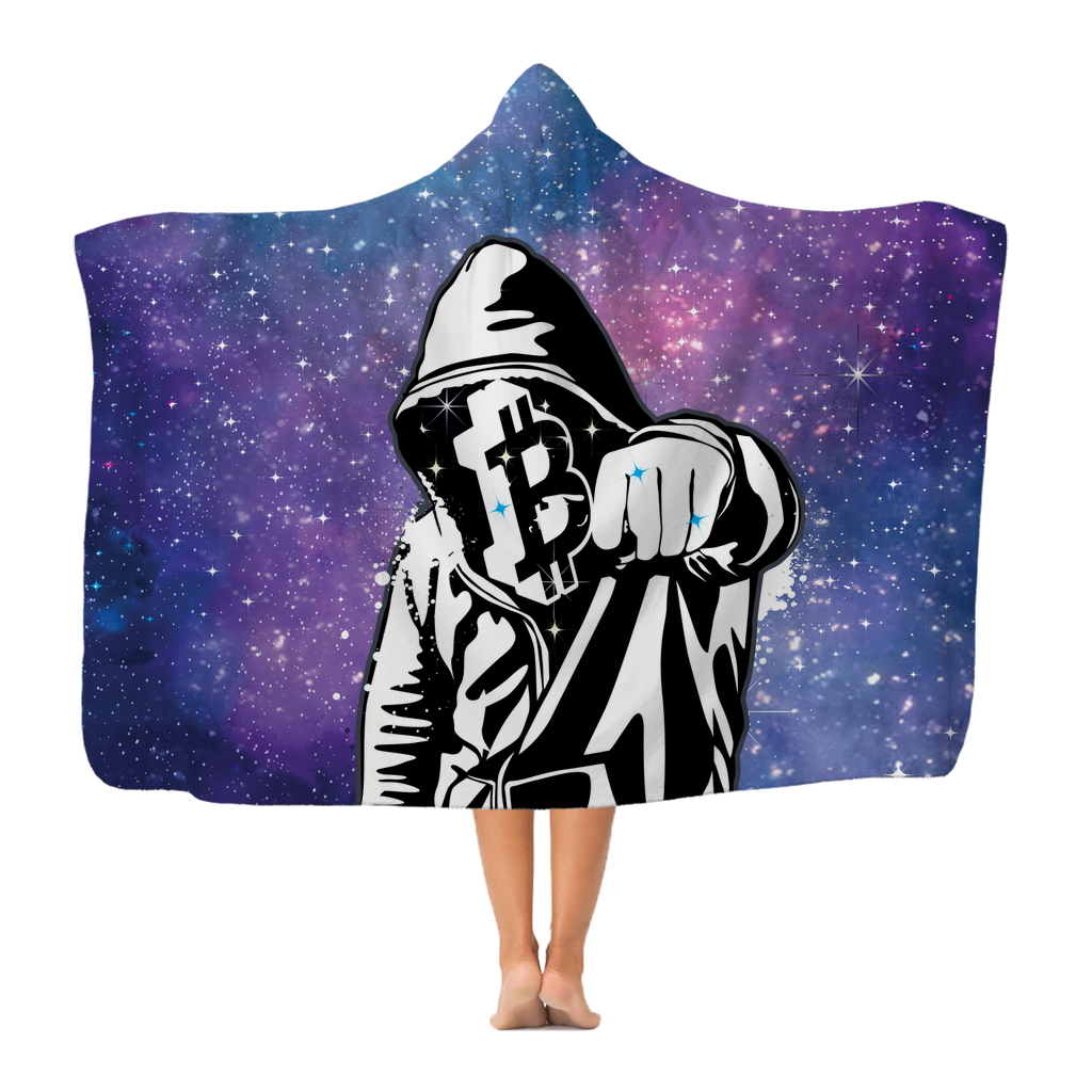 Bitcoin Galaxy Classic Adult Hooded Blanket