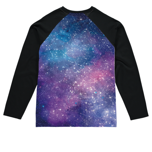 Bitcoin Galaxy Sublimation Baseball Long Sleeve T-Shirt
