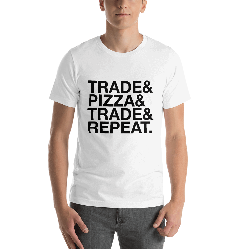 Trade & Pizza White T-Shirt High-end Design