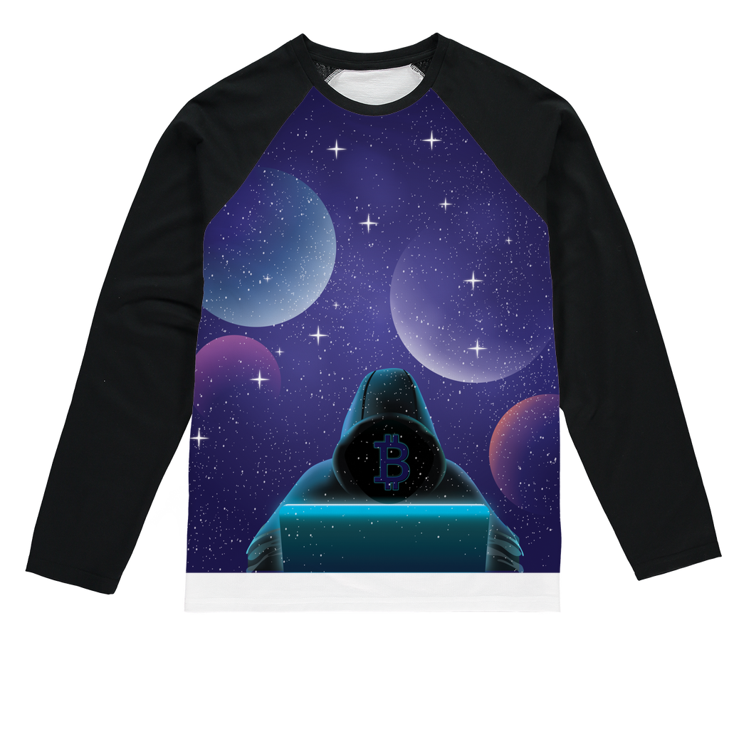 Bitcoin Invasion Sublimation Baseball Long Sleeve T-Shirt