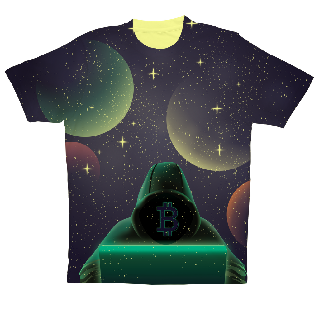 Bitcoin Invasion Sublimation Performance Adult T-Shirt