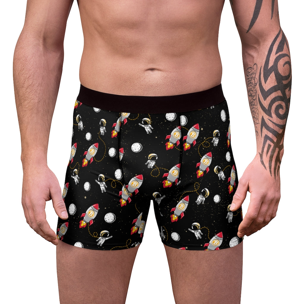 Bitcoin Rocket Launch Men's Boxer Briefs