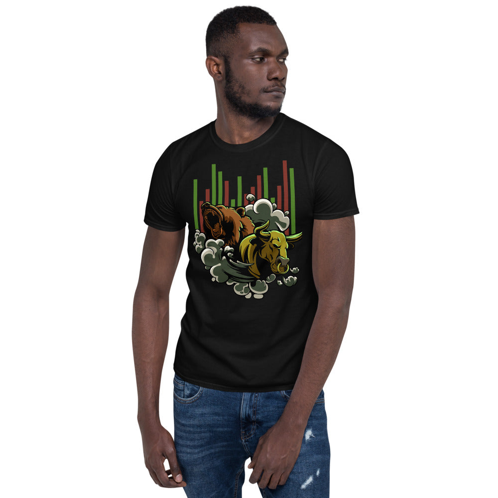 Bull vs Bear Crypto Market T-Shirt