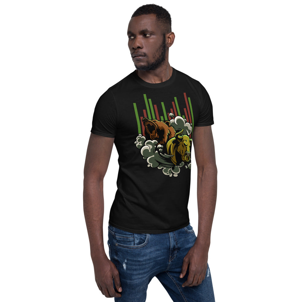 Bull vs Bear Crypto Market T-Shirt
