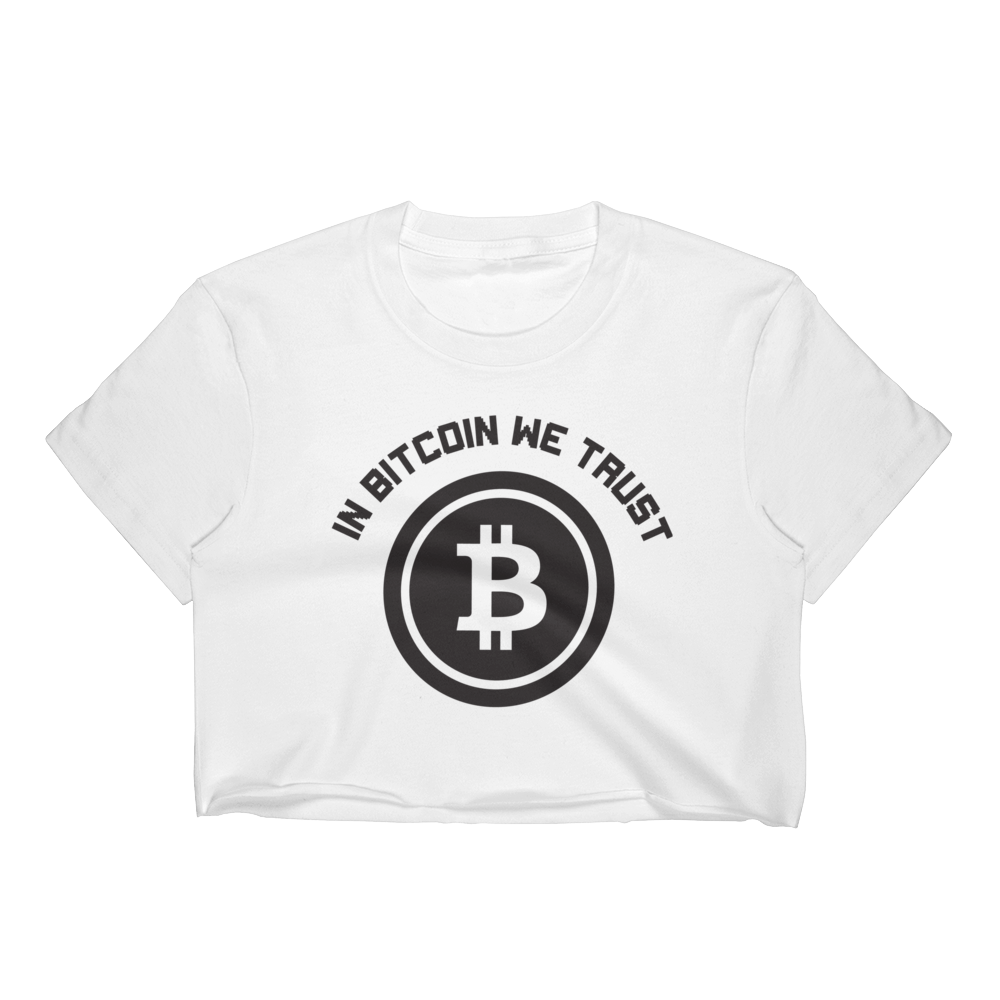 In Bitcoin We Trust Tshirt Ladies's Crop Top