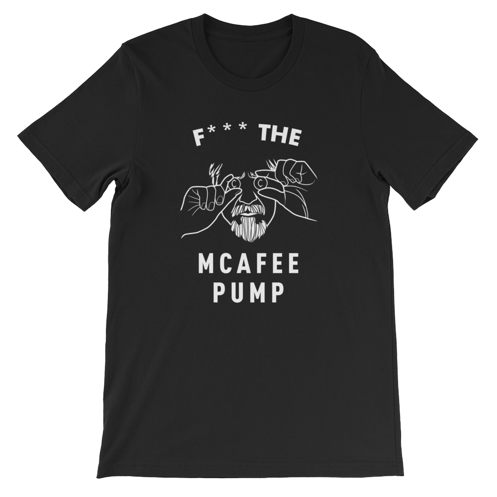 F the MCAFEE PUMP Tshirt Black High-end Design