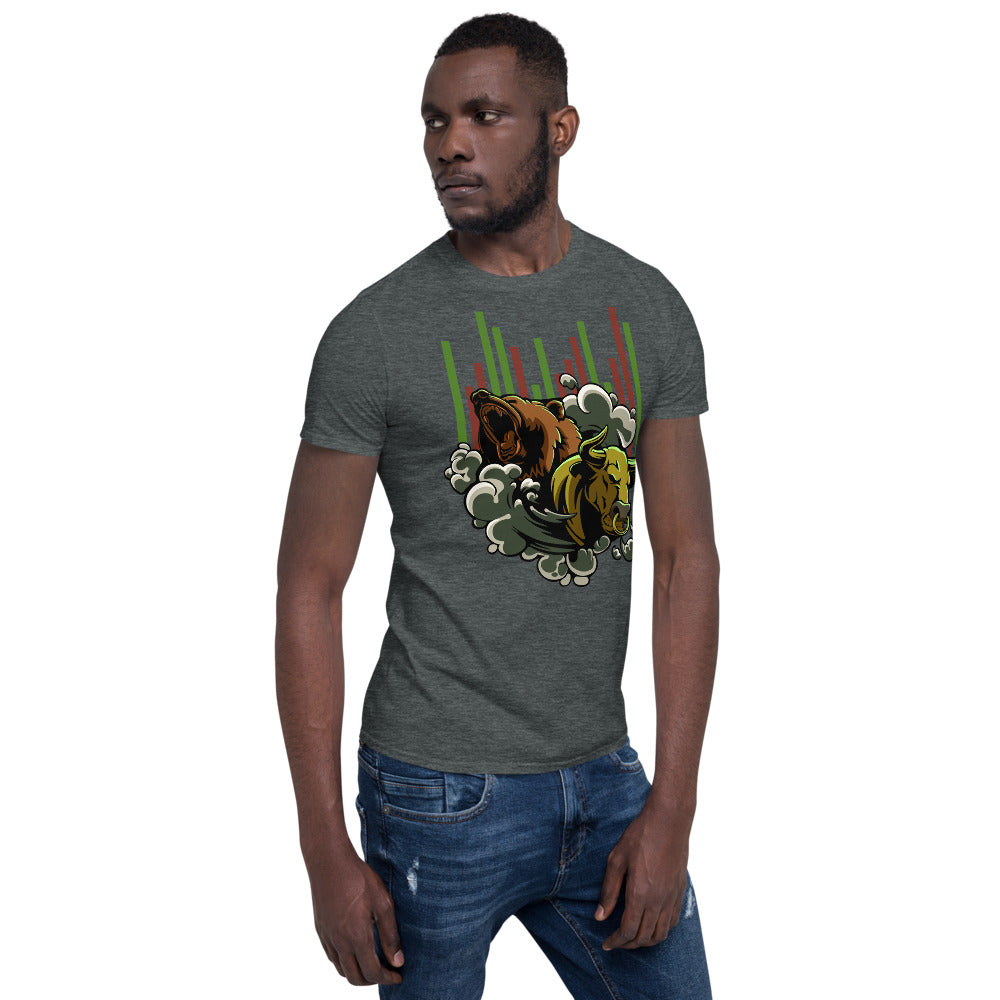 Bull vs Bear Crypto Market T-Shirt