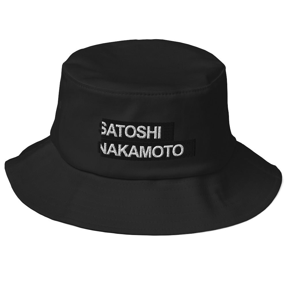 Satoshi Nakamoto Old School Bucket Hat