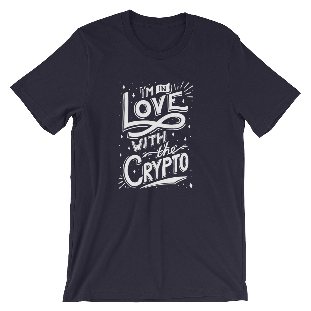In Love w The Crypto T-Shirt Black & Navy High-end Design