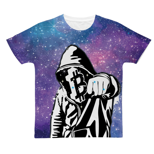 Bitcoin Galaxy Classic Sublimation Adult T-Shirt