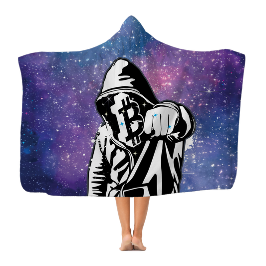Bitcoin Galaxy Classic Adult Hooded Blanket