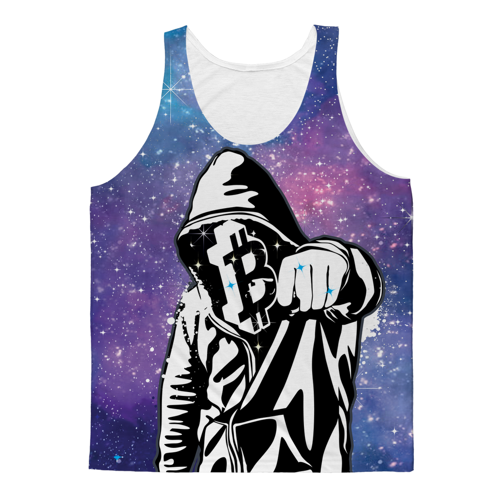 Bitcoin Galaxy Classic Sublimation Adult Tank Top