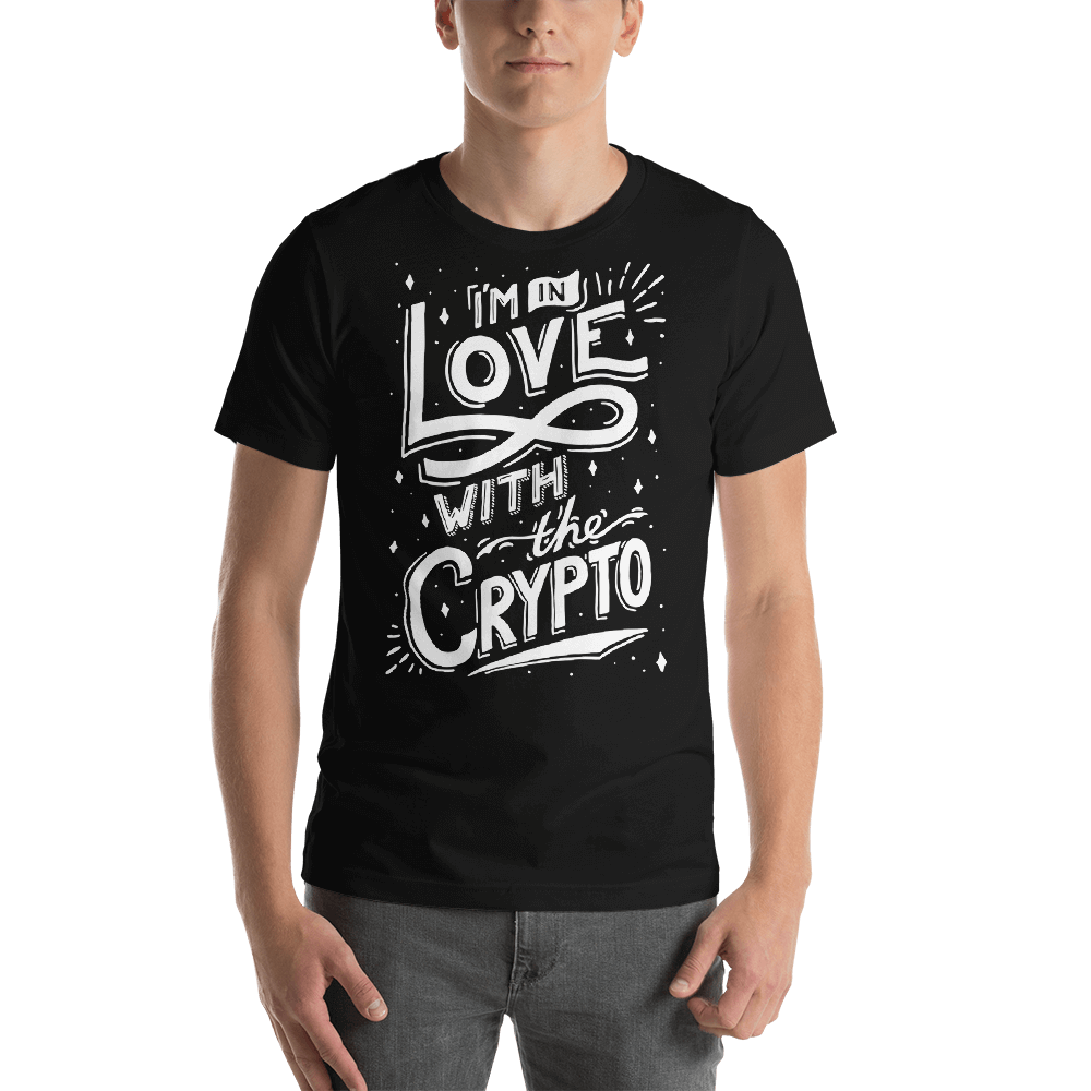 In Love w The Crypto T-Shirt Black & Navy High-end Design