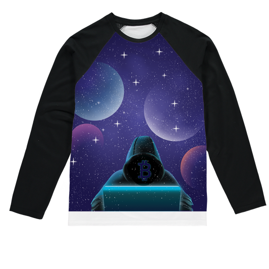 Bitcoin Invasion Sublimation Baseball Long Sleeve T-Shirt