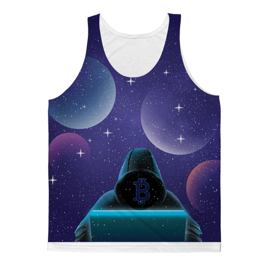 Bitcoin Invasion Classic Sublimation Adult Tank Top