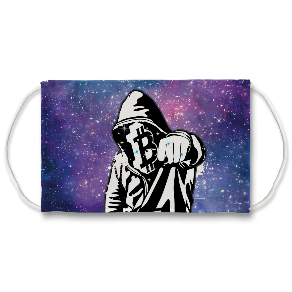 Bitcoin Galaxy Sublimation Face Mask