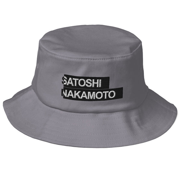 Satoshi Nakamoto Old School Bucket Hat